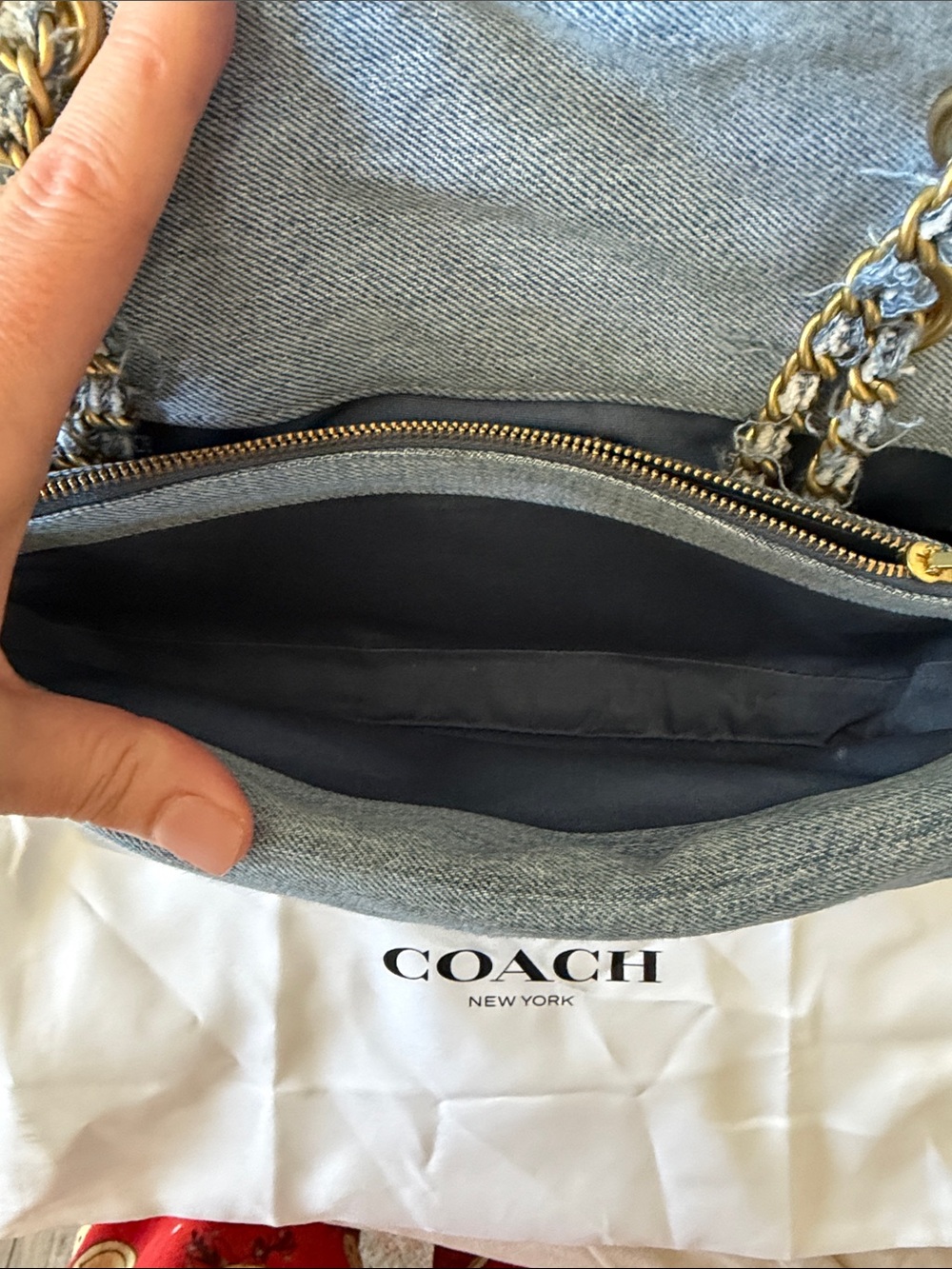 Coach Distressed Denim Patchwork Quilted Tabby 26 Like New!!!!🚨 - Picture 7 of 14